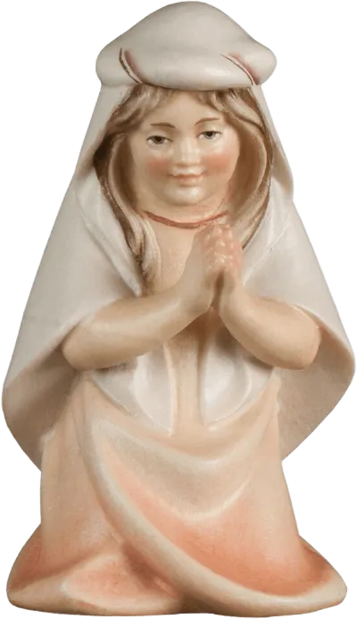 Kneeling Praying Girl – nativity figure by ULPE Wood Art