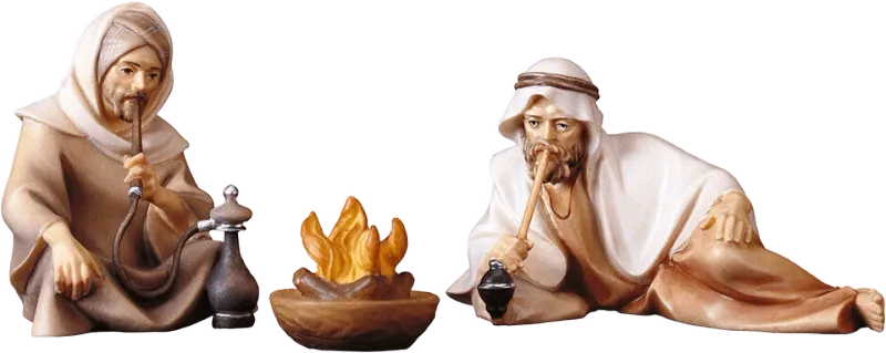 Herders at Fireplace 3-piece – nativity accessory by ULPE Wood Art