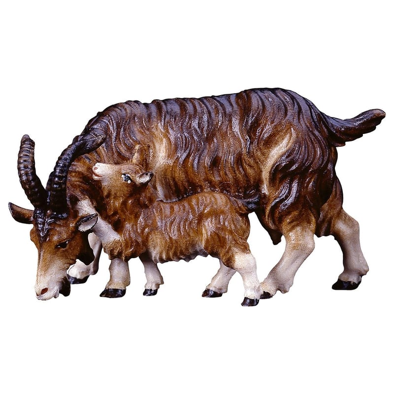 Goat with Kid – nativity figure by ULPE Wood Art