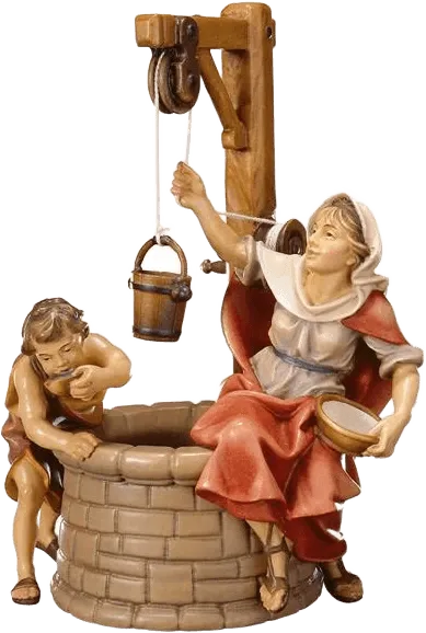 Fountain Group 3-piece – nativity stable by ULPE Wood Art