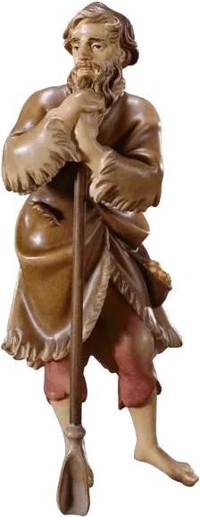 Shepherd with Hoe – nativity figure by ULPE Wood Art