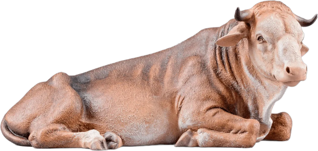 Ox, light brown lying – nativity figure by Original Heide